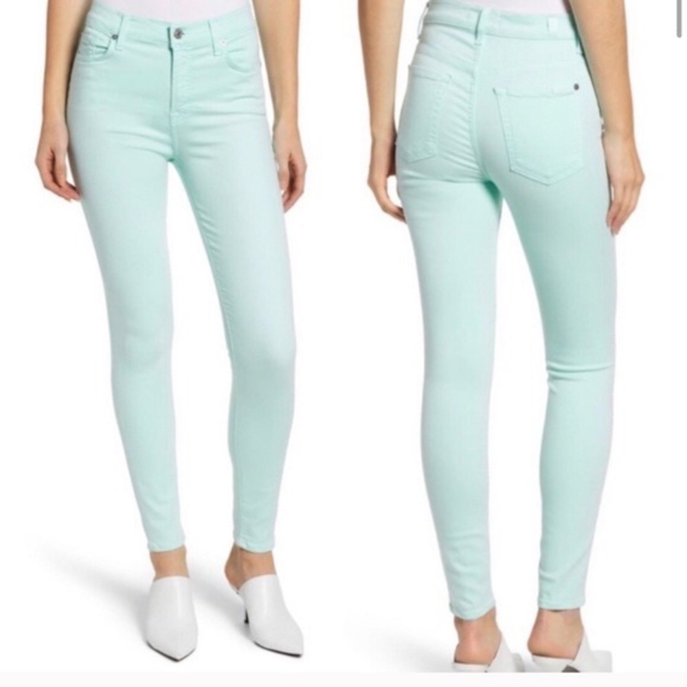 7 for all Mankind Mint Skinny Jeans